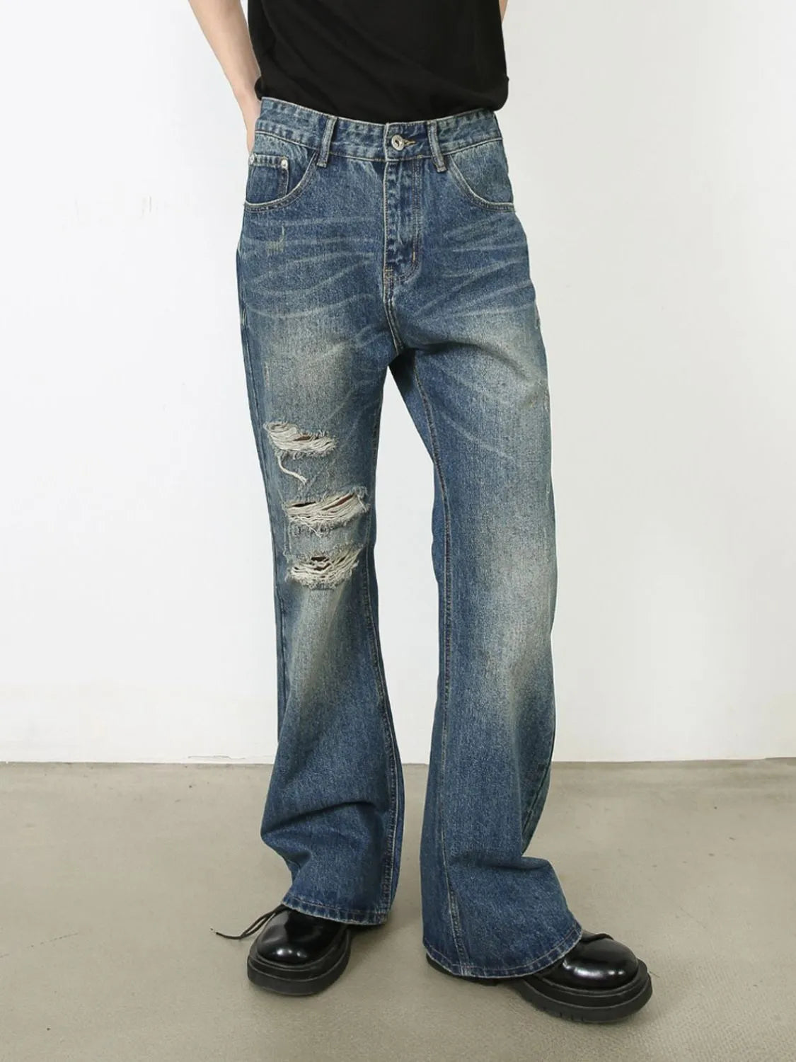 Men's Distressed Jeans with Pockets - Codrington Expressions