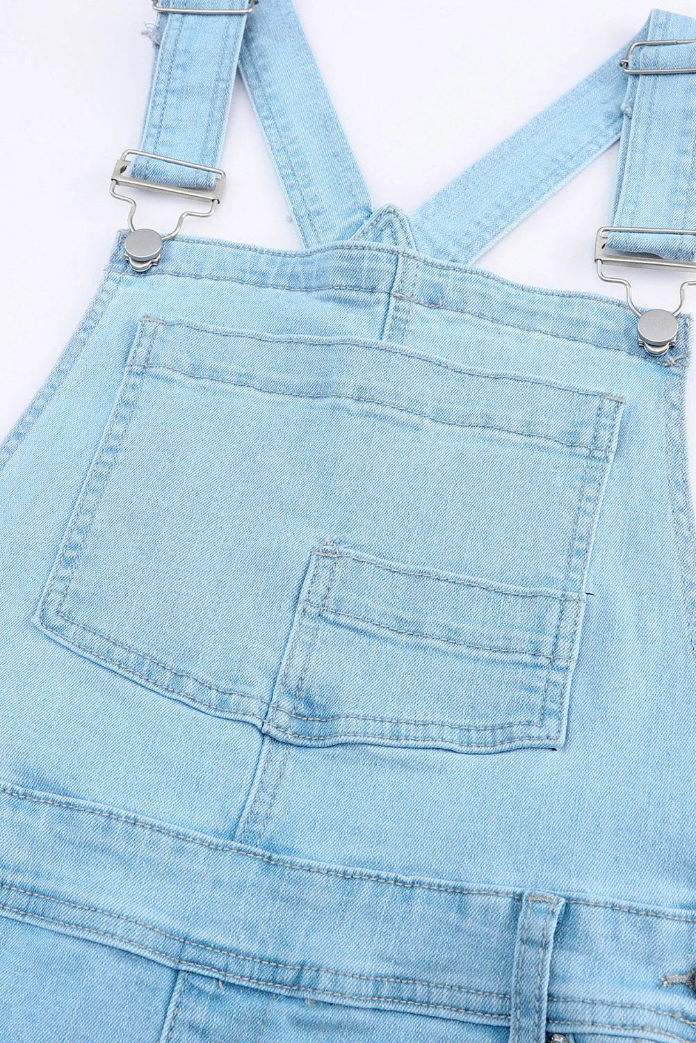 Distressed Denim Overalls with Pockets - Codrington Expressions