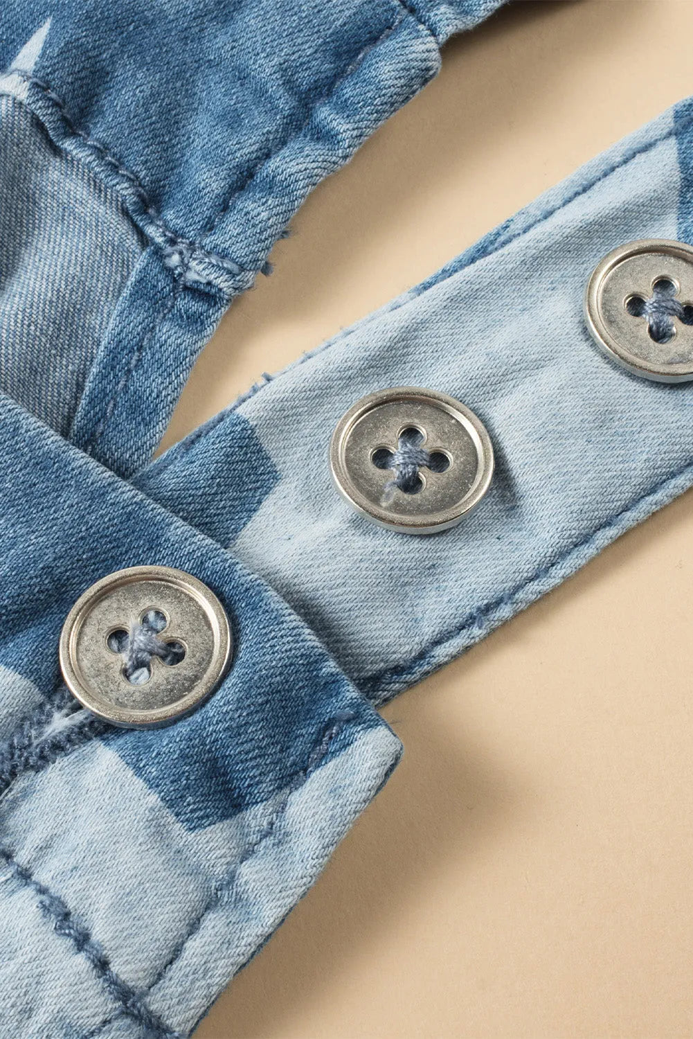Star Print Buttoned Strap Wide Leg Denim Overalls - Codrington Expressions