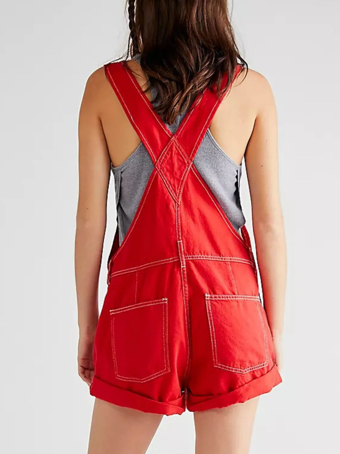 Wide Strap Square Neck Denim Overalls - Codrington Expressions