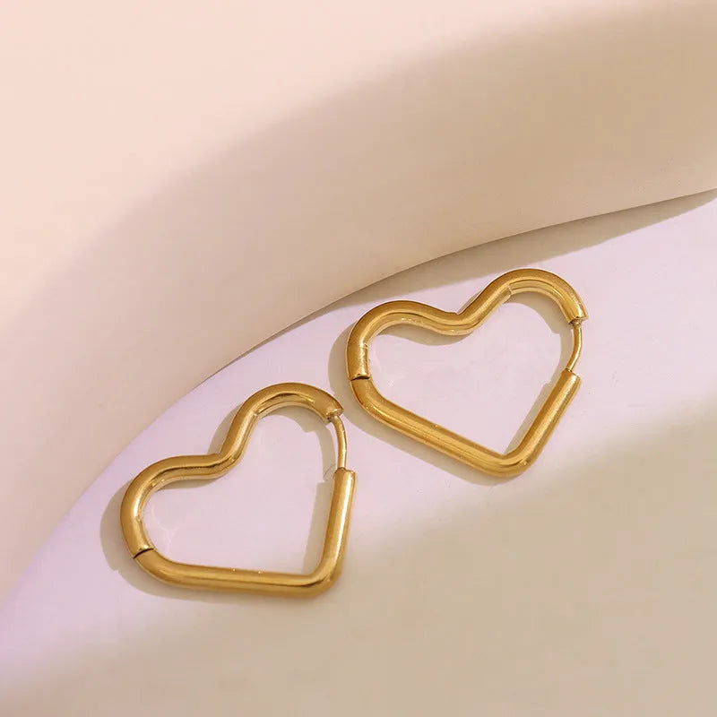 Titanium Steel Geometric Huggie Earrings - Codrington Expressions