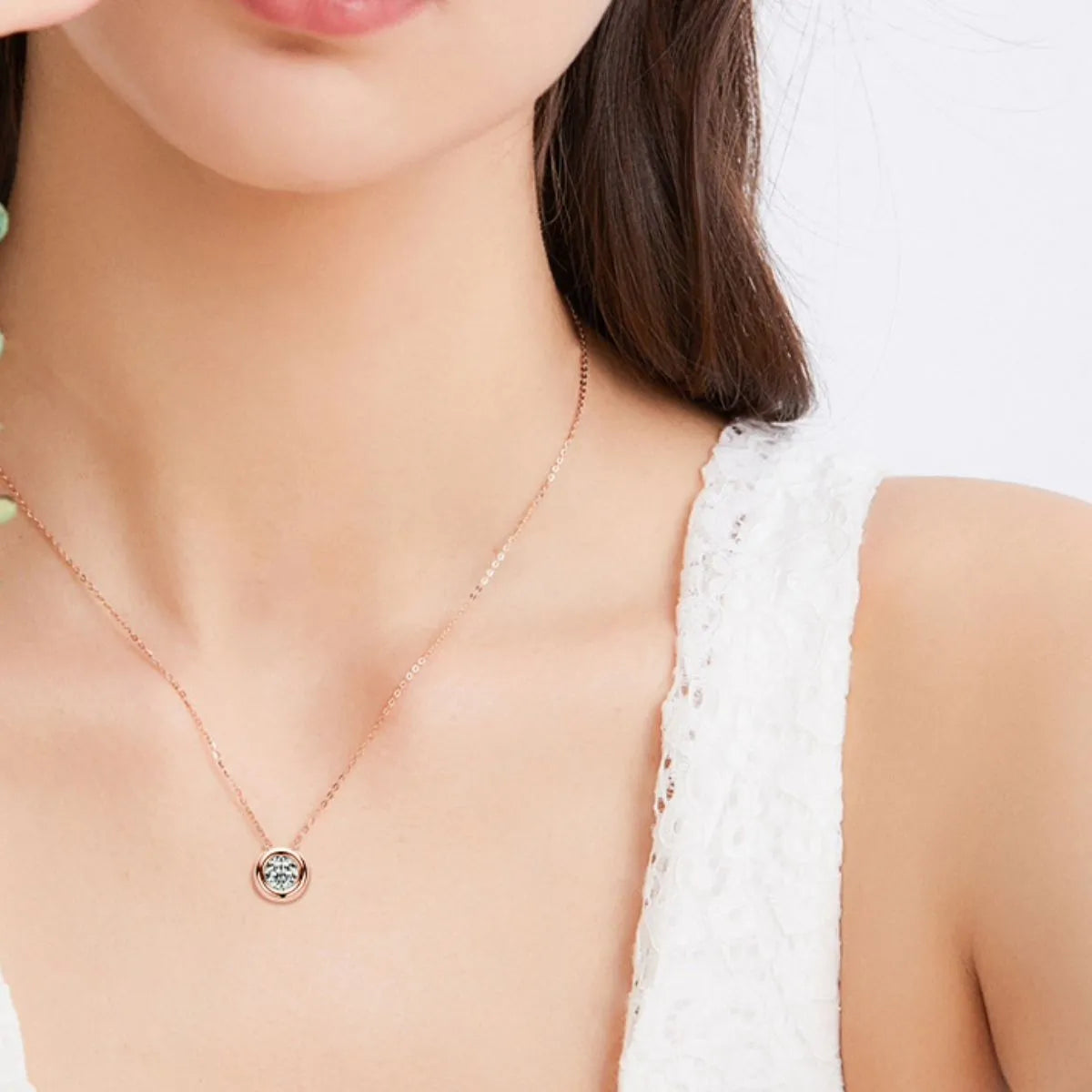 1 Carat Moissanite 925 Sterling Silver Necklace - Codrington Expressions