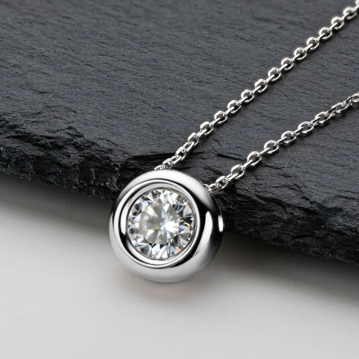 1 Carat Moissanite 925 Sterling Silver Necklace - Codrington Expressions