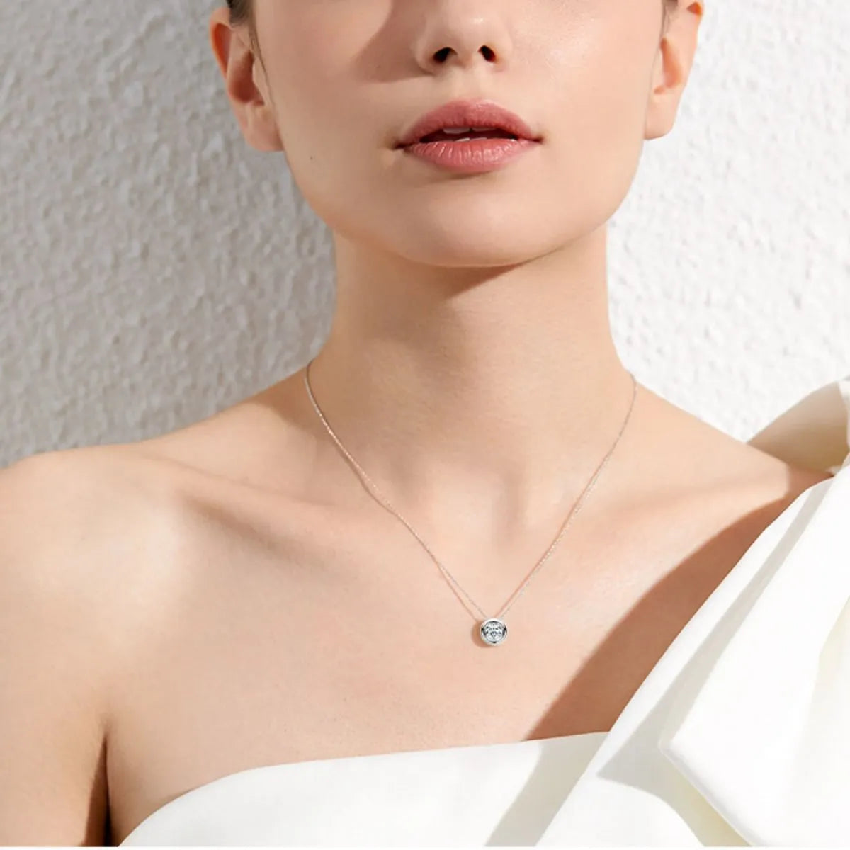 1 Carat Moissanite 925 Sterling Silver Necklace - Codrington Expressions
