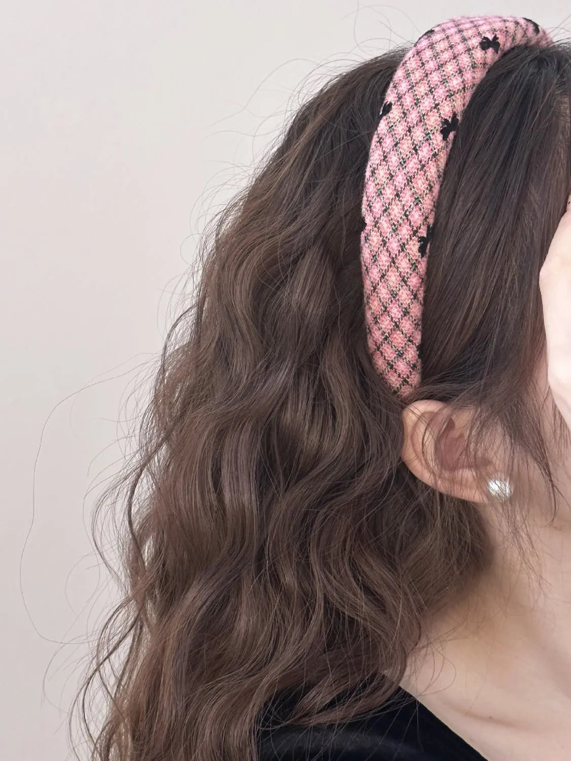 Plaid Bow Wide Headband - Codrington Expressions