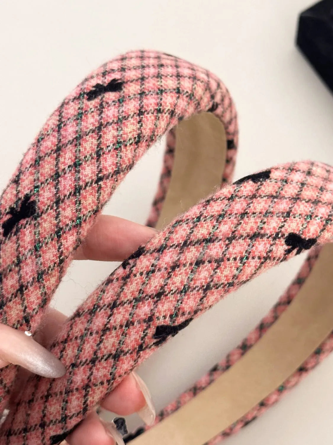 Plaid Bow Wide Headband - Codrington Expressions