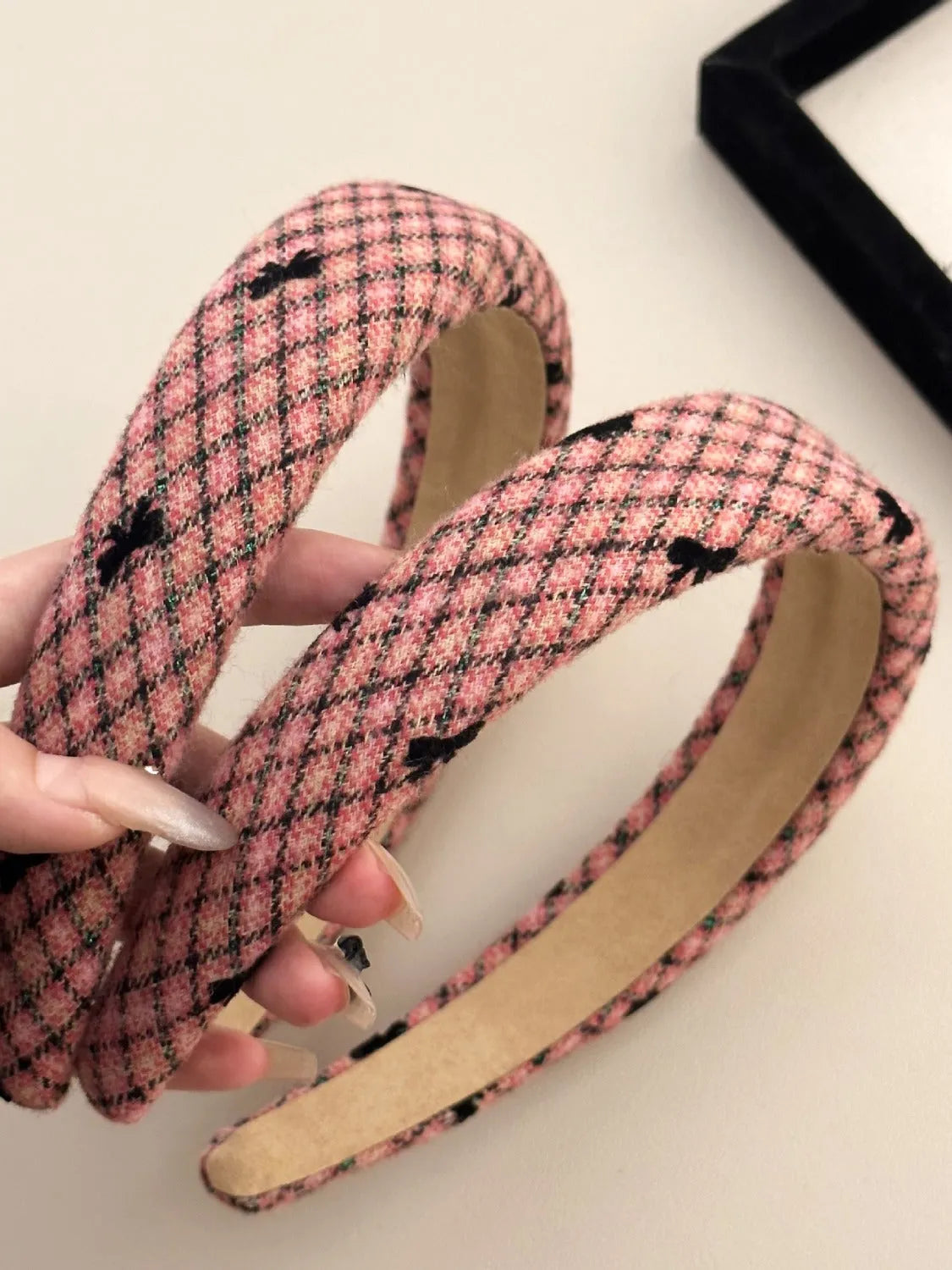 Plaid Bow Wide Headband - Codrington Expressions