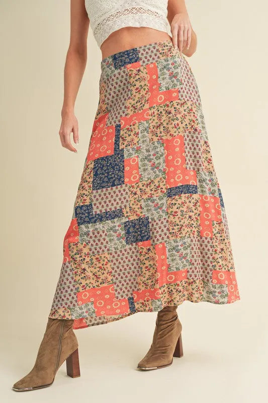 Aemi + Co Printed Maxi Skirt - Codrington Expressions