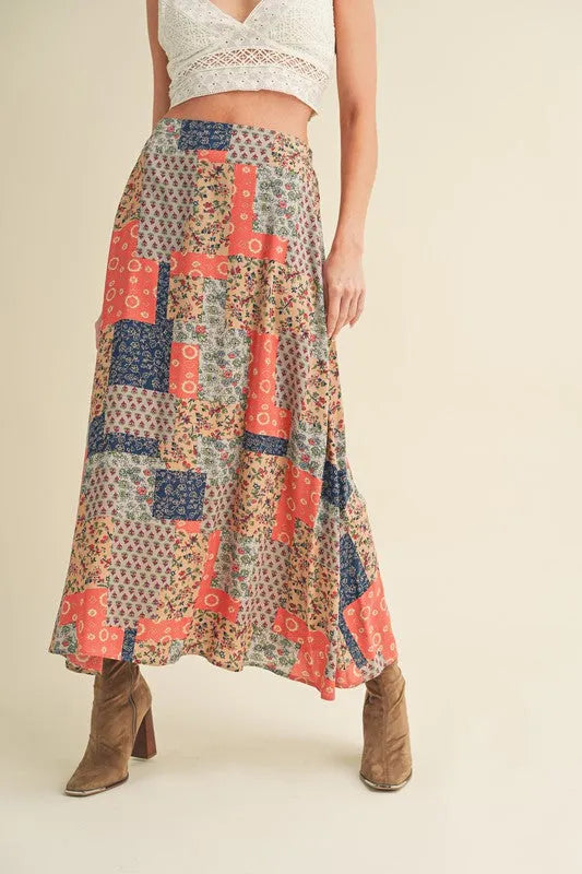 Aemi + Co Printed Maxi Skirt - Codrington Expressions