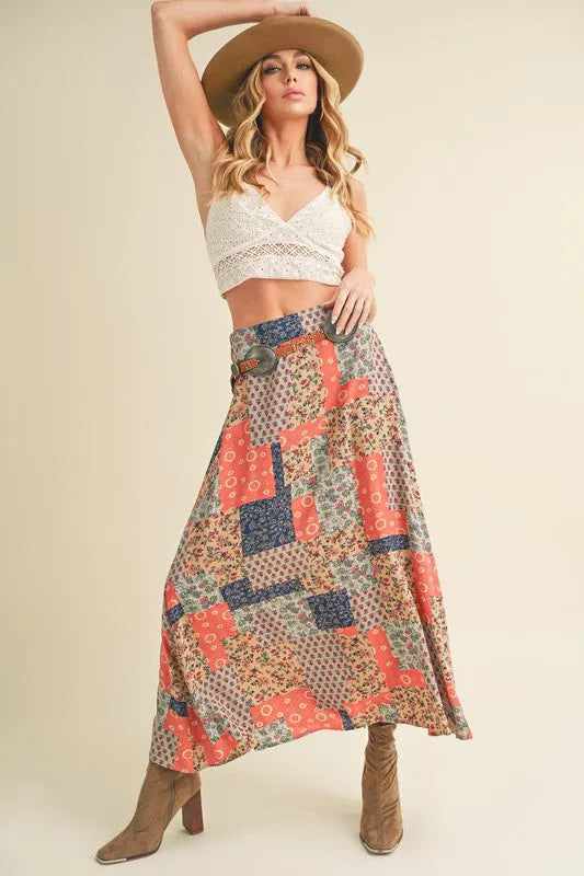 Aemi + Co Printed Maxi Skirt - Codrington Expressions