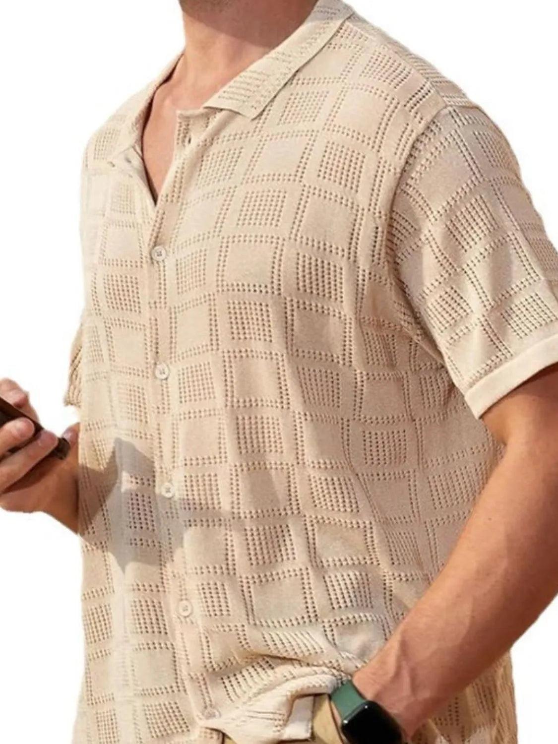 Men's Full Size Button Down Short Sleeve Plus Size - Codrington Expressions