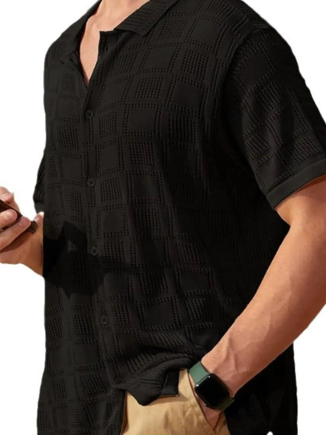 Men's Full Size Button Down Short Sleeve Plus Size - Codrington Expressions