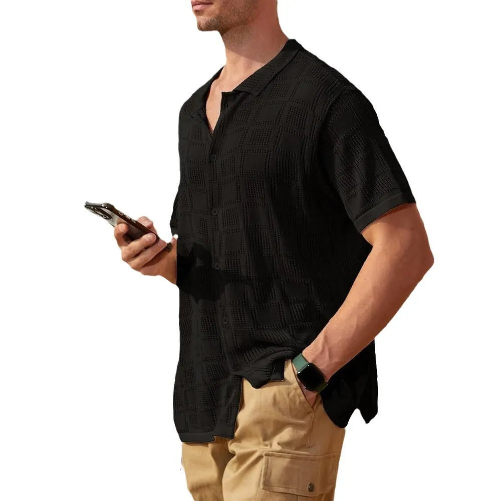 Men's Full Size Button Down Short Sleeve Plus Size - Codrington Expressions