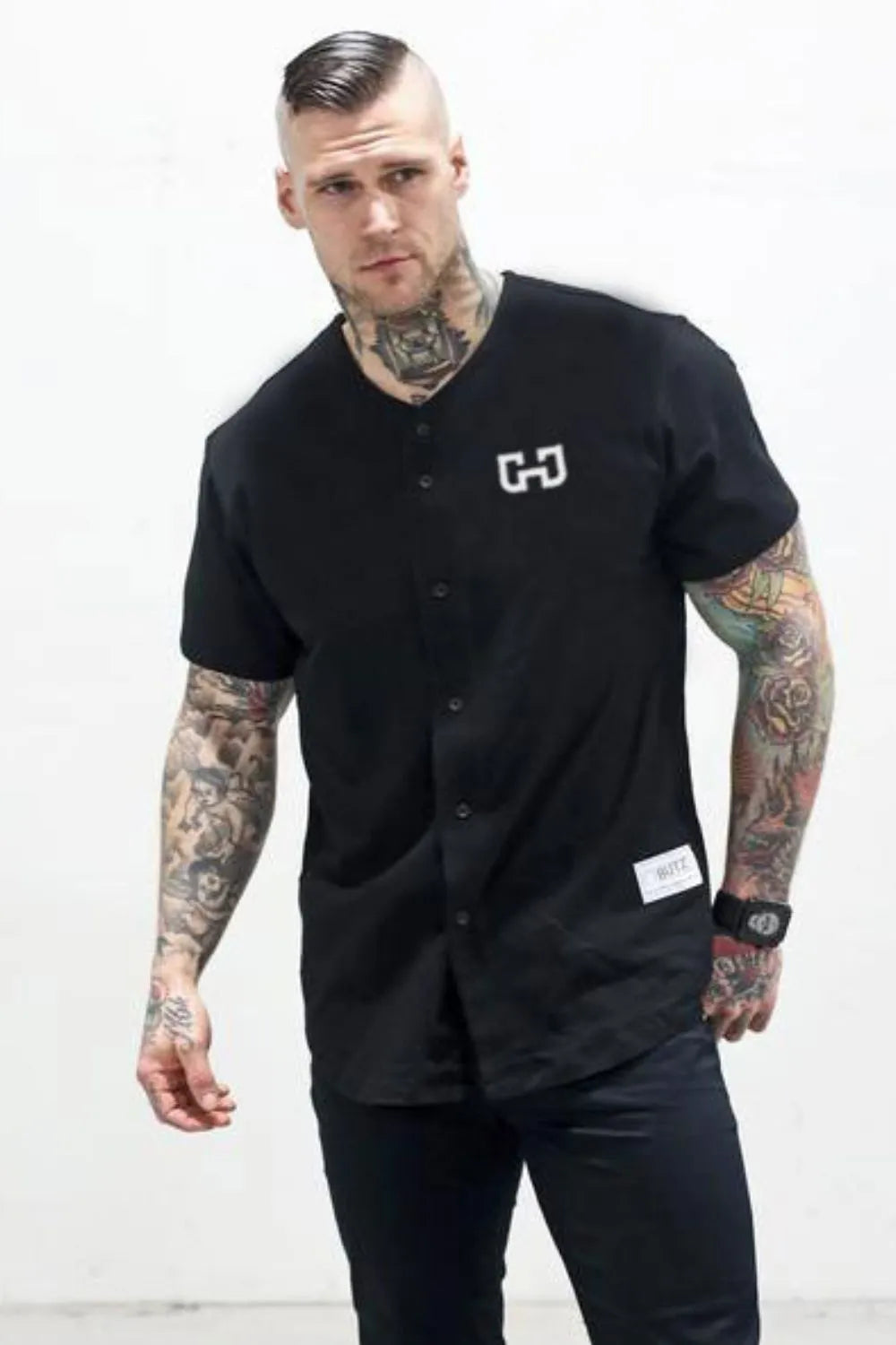 Men's Plus Size Button Down Short Sleeve Top - Codrington Expressions