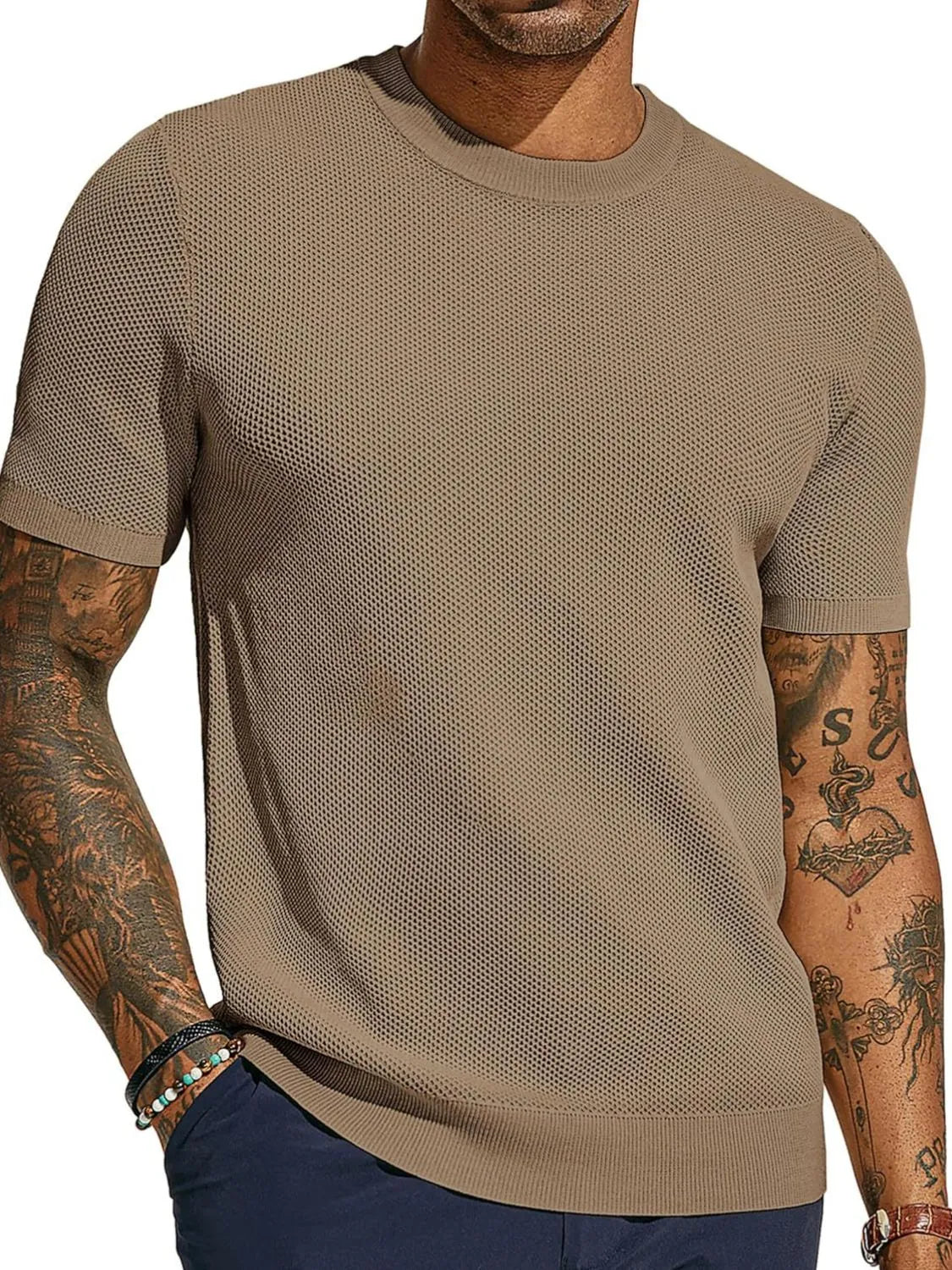 Men's Full Size Round Neck Short Sleeve T-Shirt Plus Size - Codrington Expressions