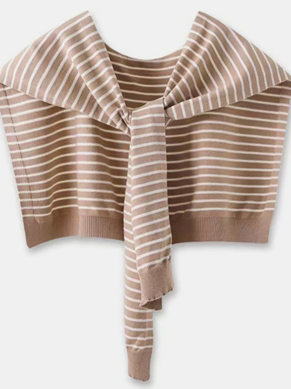Striped Contrast Knit Wrap - Codrington Expressions