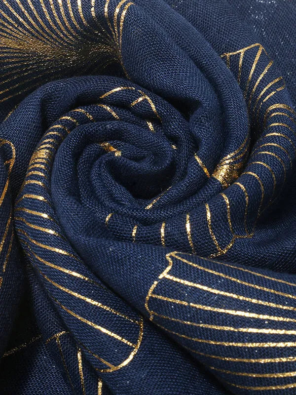 Ginkgo Leaf Polyester Scarf - Codrington Expressions