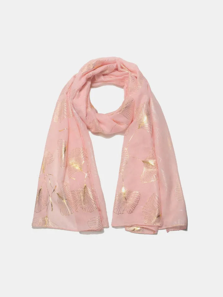 Ginkgo Leaf Polyester Scarf - Codrington Expressions