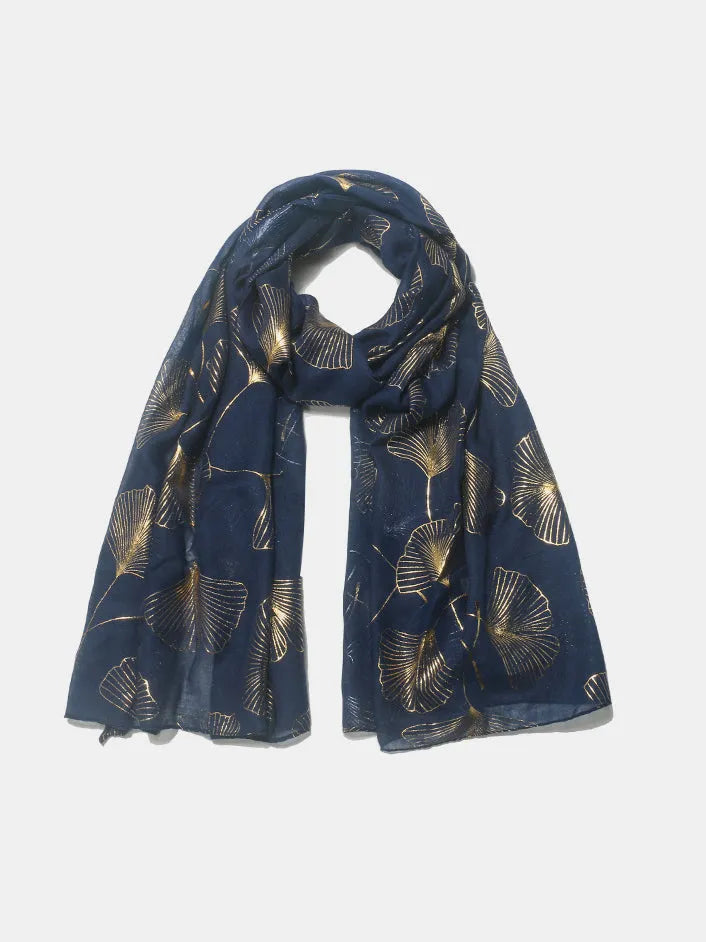 Ginkgo Leaf Polyester Scarf - Codrington Expressions