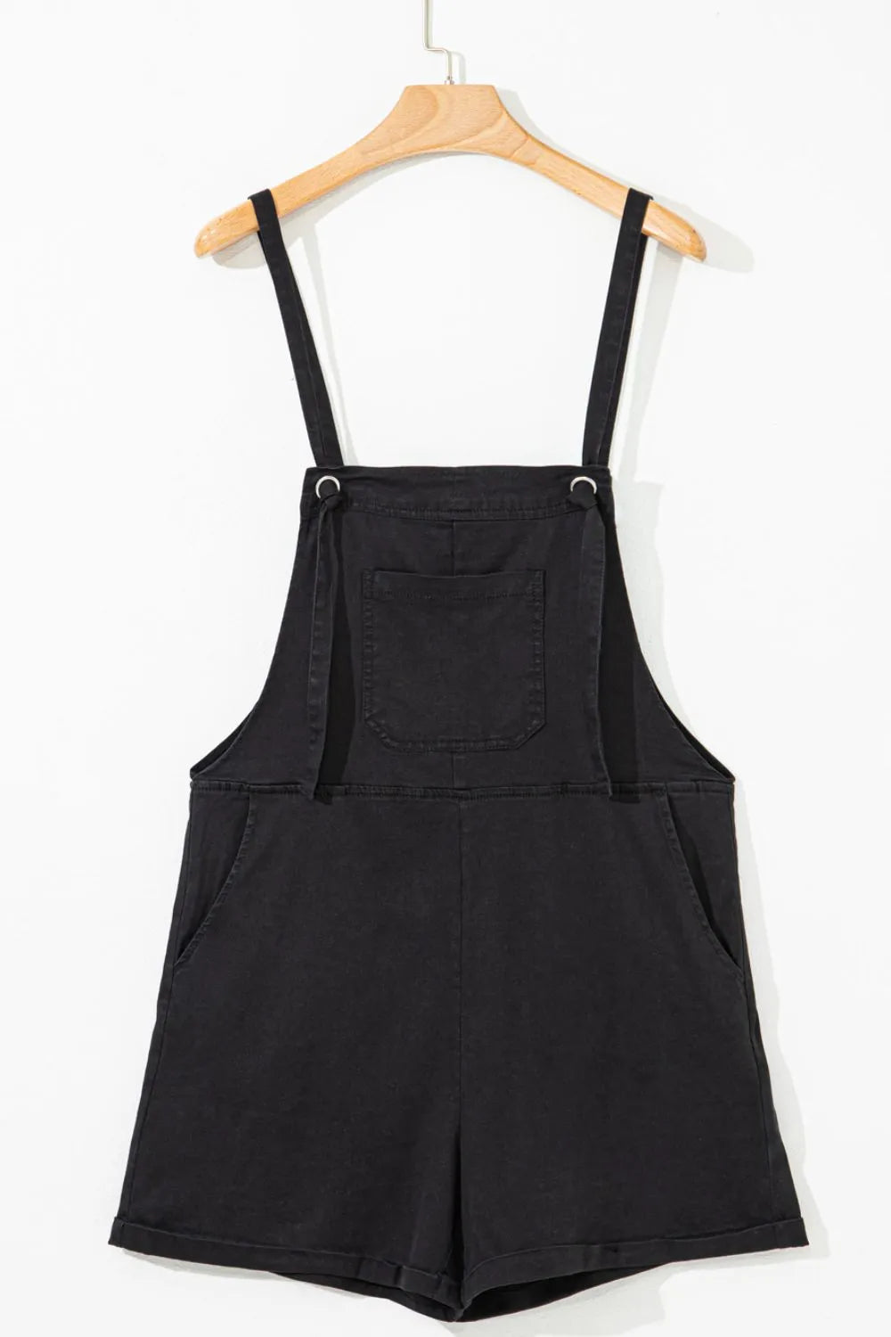 Square Neck Denim Overalls with Pockets - Codrington Expressions