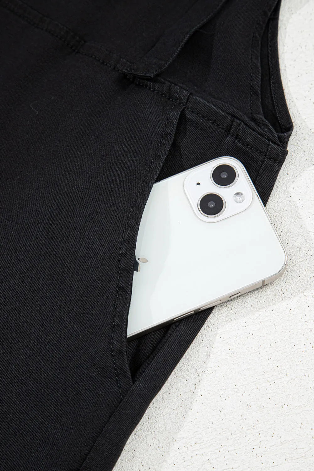 Square Neck Denim Overalls with Pockets - Codrington Expressions