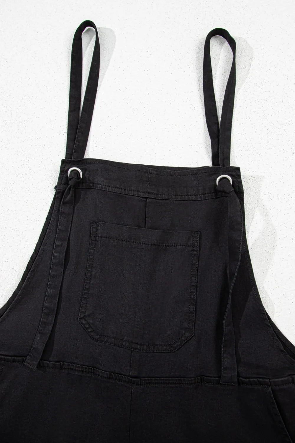 Square Neck Denim Overalls with Pockets - Codrington Expressions