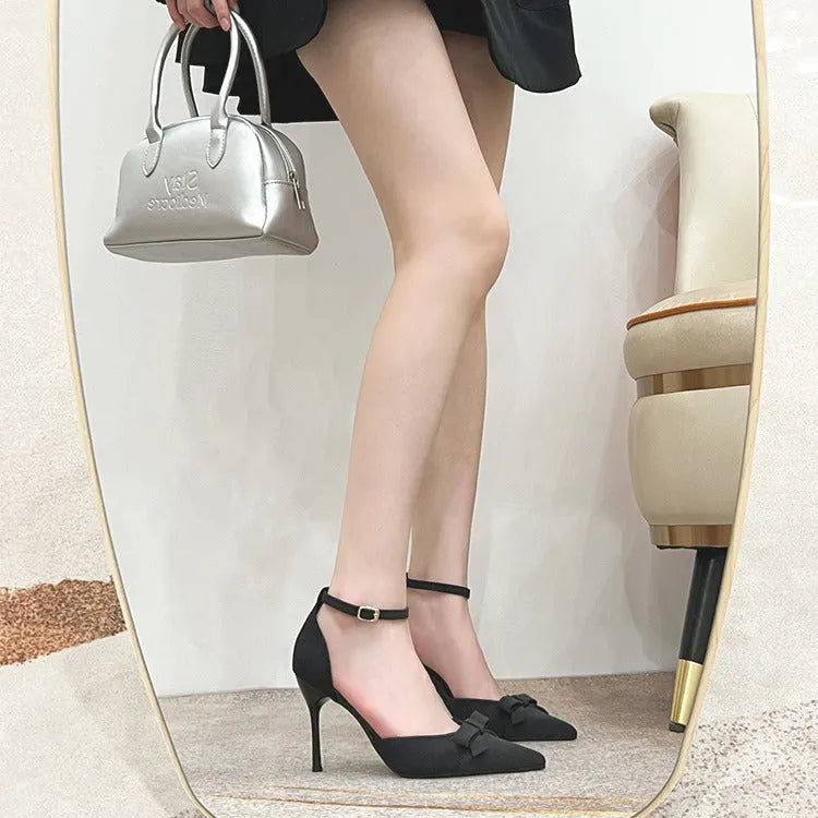 Bow Point Toe Stiletto Pumps - Codrington Expressions