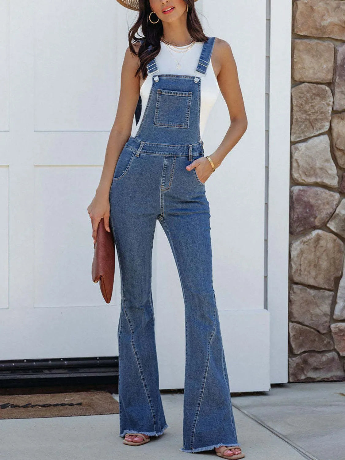 Raw Hem Denim Overall - Codrington Expressions 