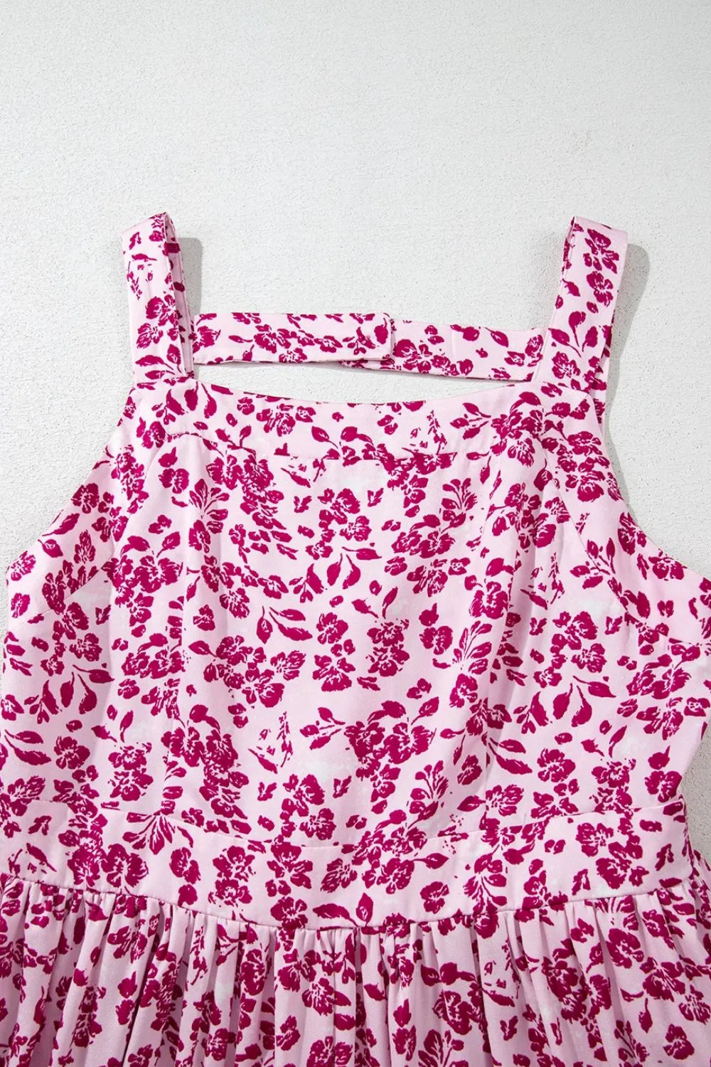Floral Cutout Back Square Neck Maxi Dress - Codrington Expressions 