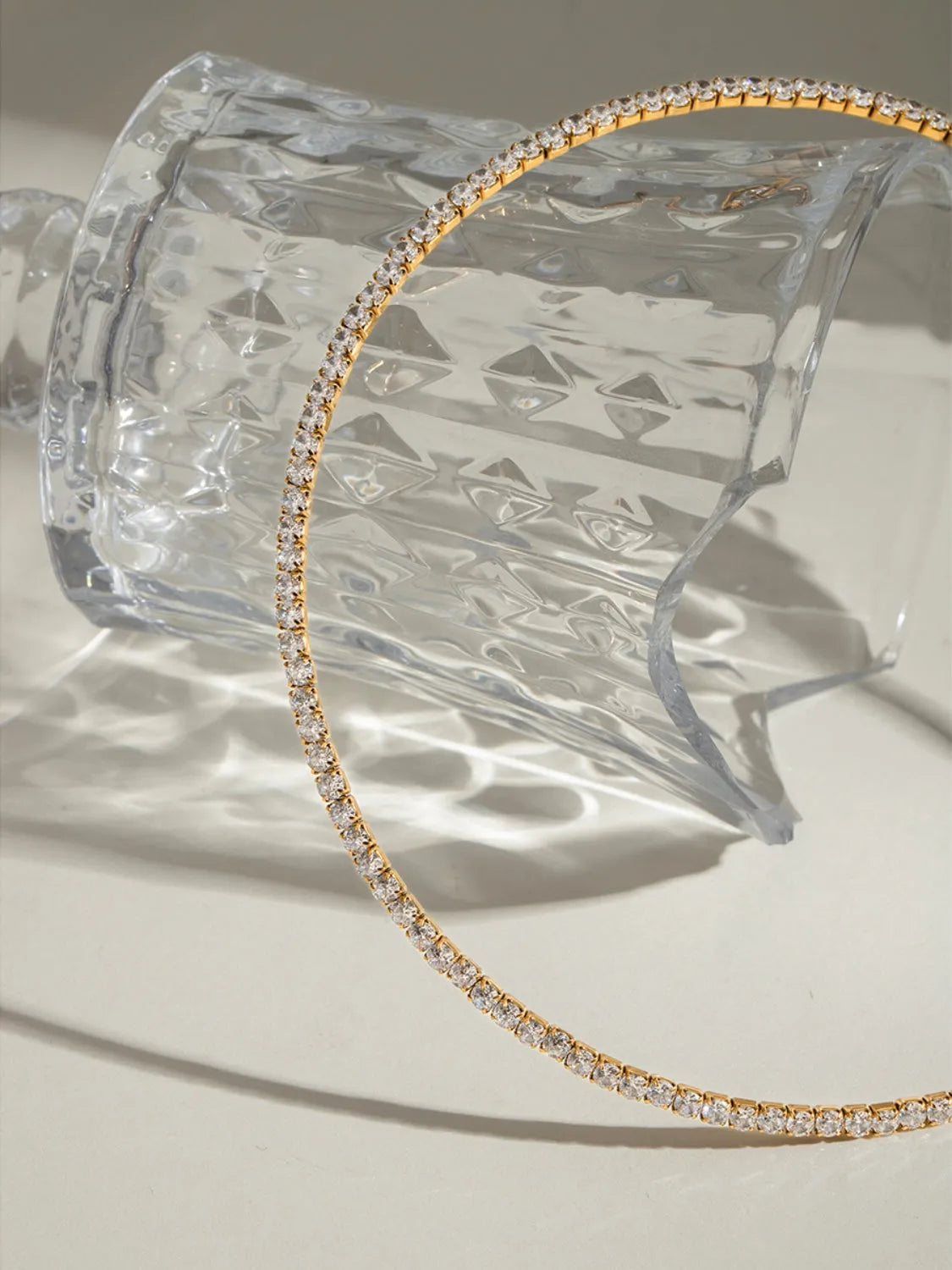 Stainless Steel Inlaid Zircon Necklace - Codrington Expressions 