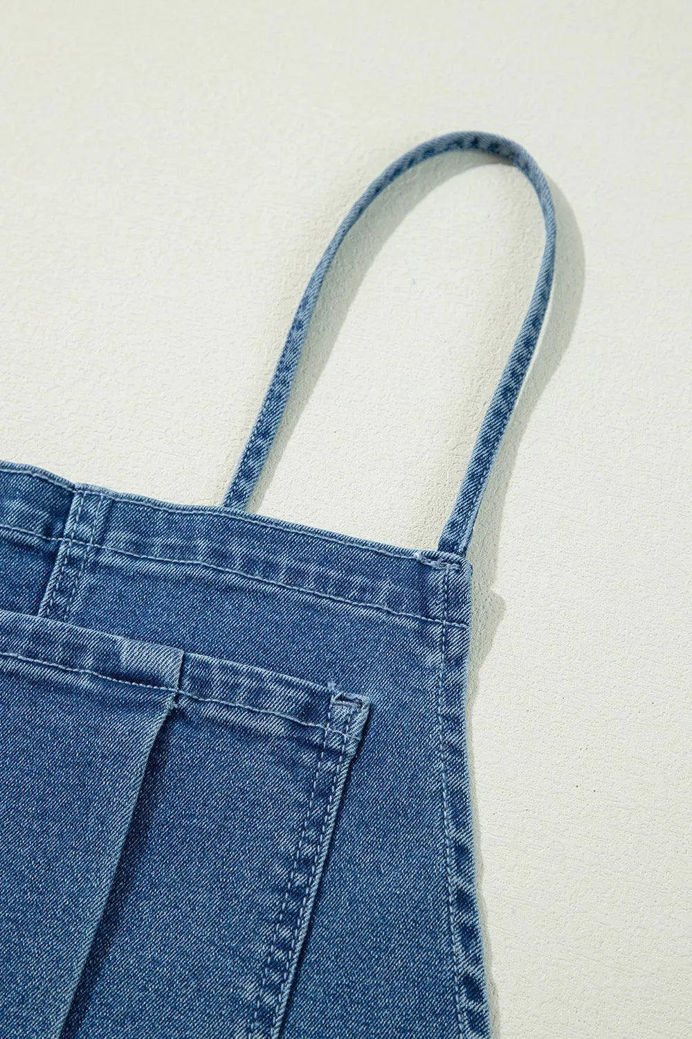 Adjustable Tie Straps Wide Leg Denim Overalls - Codrington Expressions 