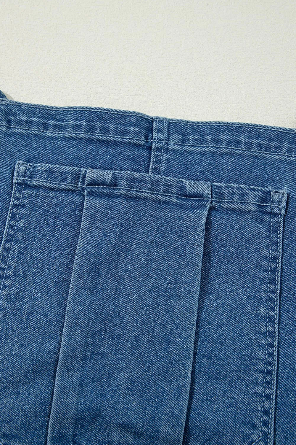 Adjustable Tie Straps Wide Leg Denim Overalls - Codrington Expressions 