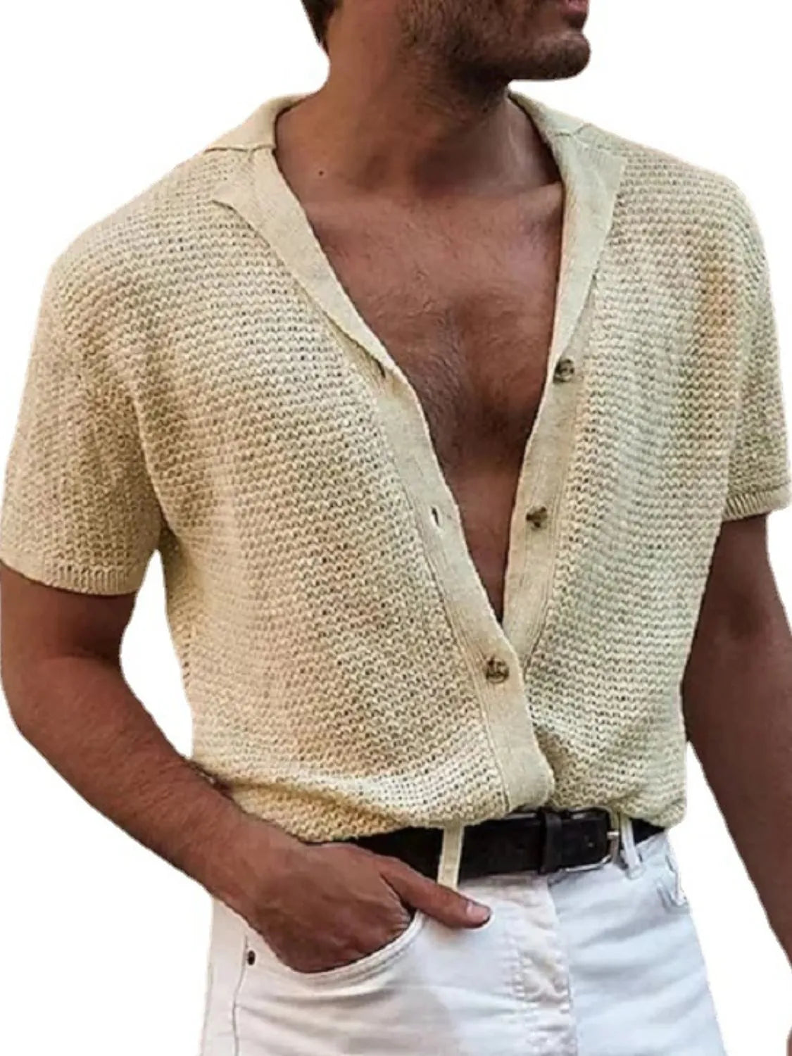 Men's Full Size Button Down Short Sleeve Shirt Plus Size - Codrington Expressions 