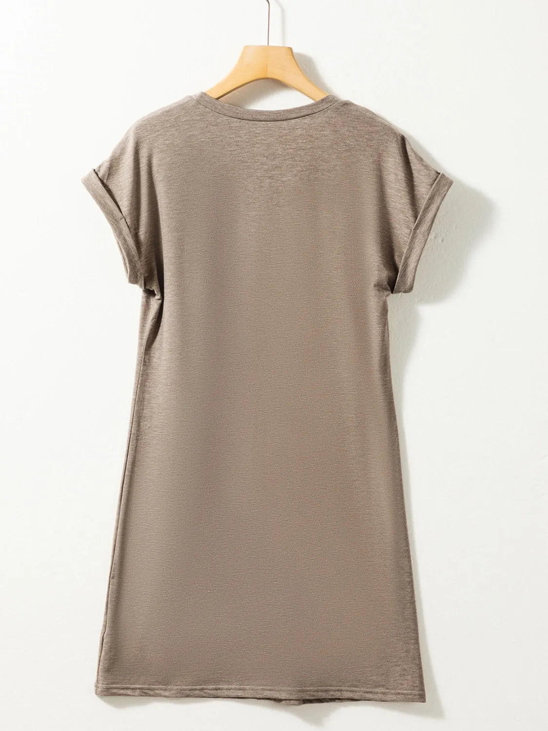 Exposed Seam Round Neck Mini Dress - Codrington Expressions 