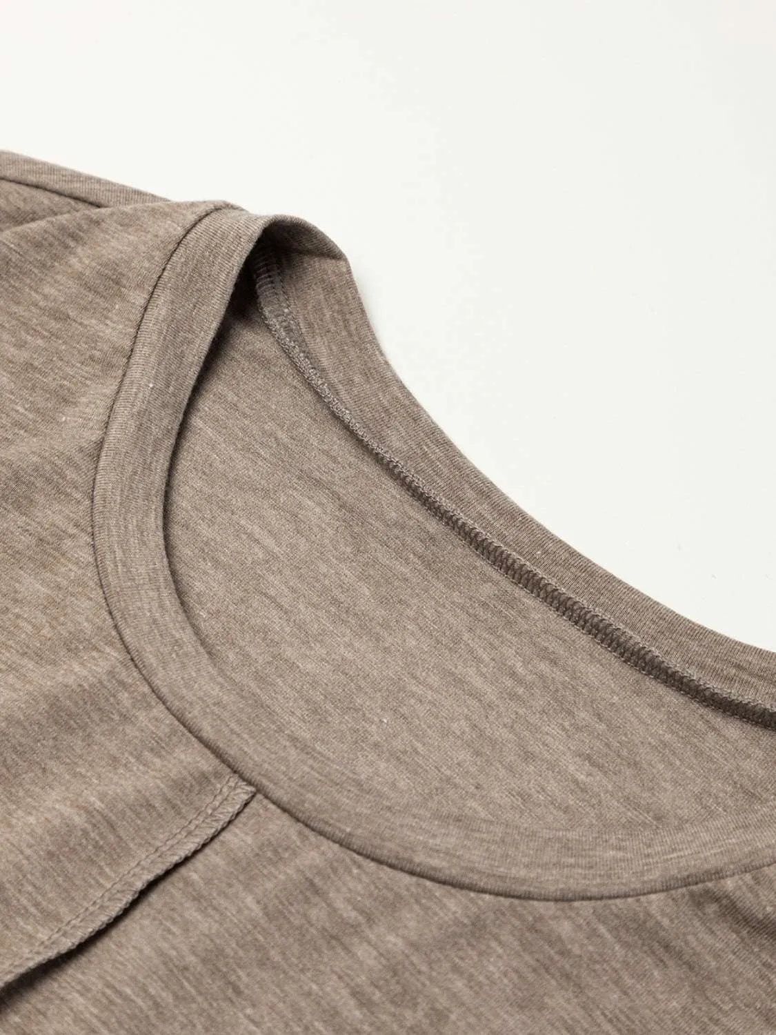 Exposed Seam Round Neck Mini Dress - Codrington Expressions 