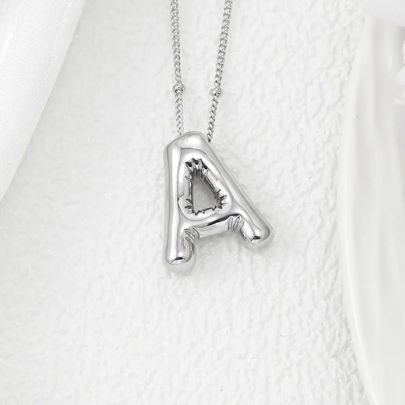 Copper Bubble Letter Pendant Necklace - Codrington Expressions 