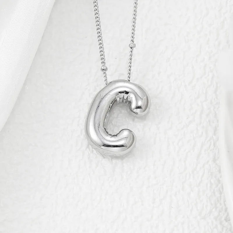 Copper Bubble Letter Pendant Necklace - Codrington Expressions 