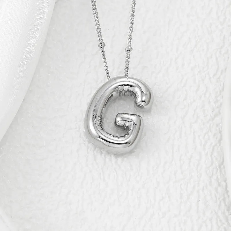 Copper Bubble Letter Pendant Necklace - Codrington Expressions 