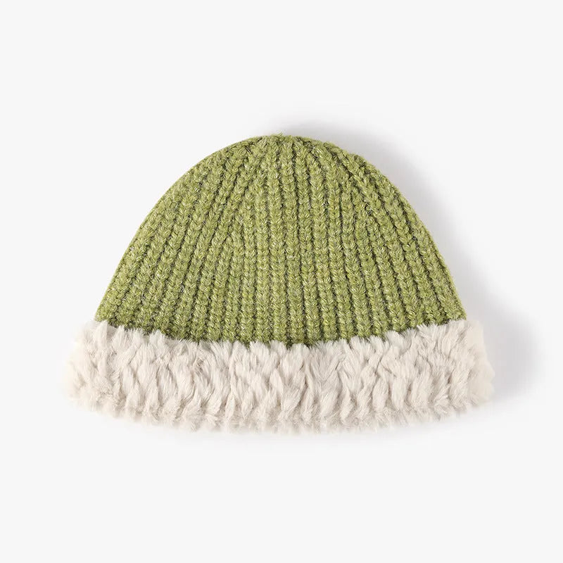 Fuzzy Hem Knit Hat - Codrington Expressions 