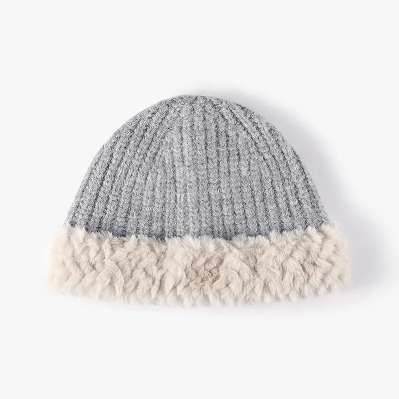 Fuzzy Hem Knit Hat - Codrington Expressions 