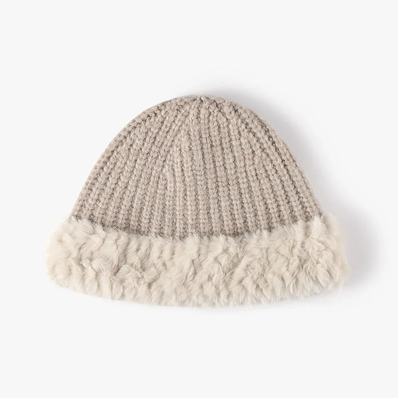 Fuzzy Hem Knit Hat - Codrington Expressions 