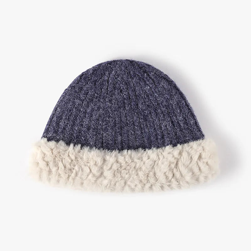 Fuzzy Hem Knit Hat - Codrington Expressions 