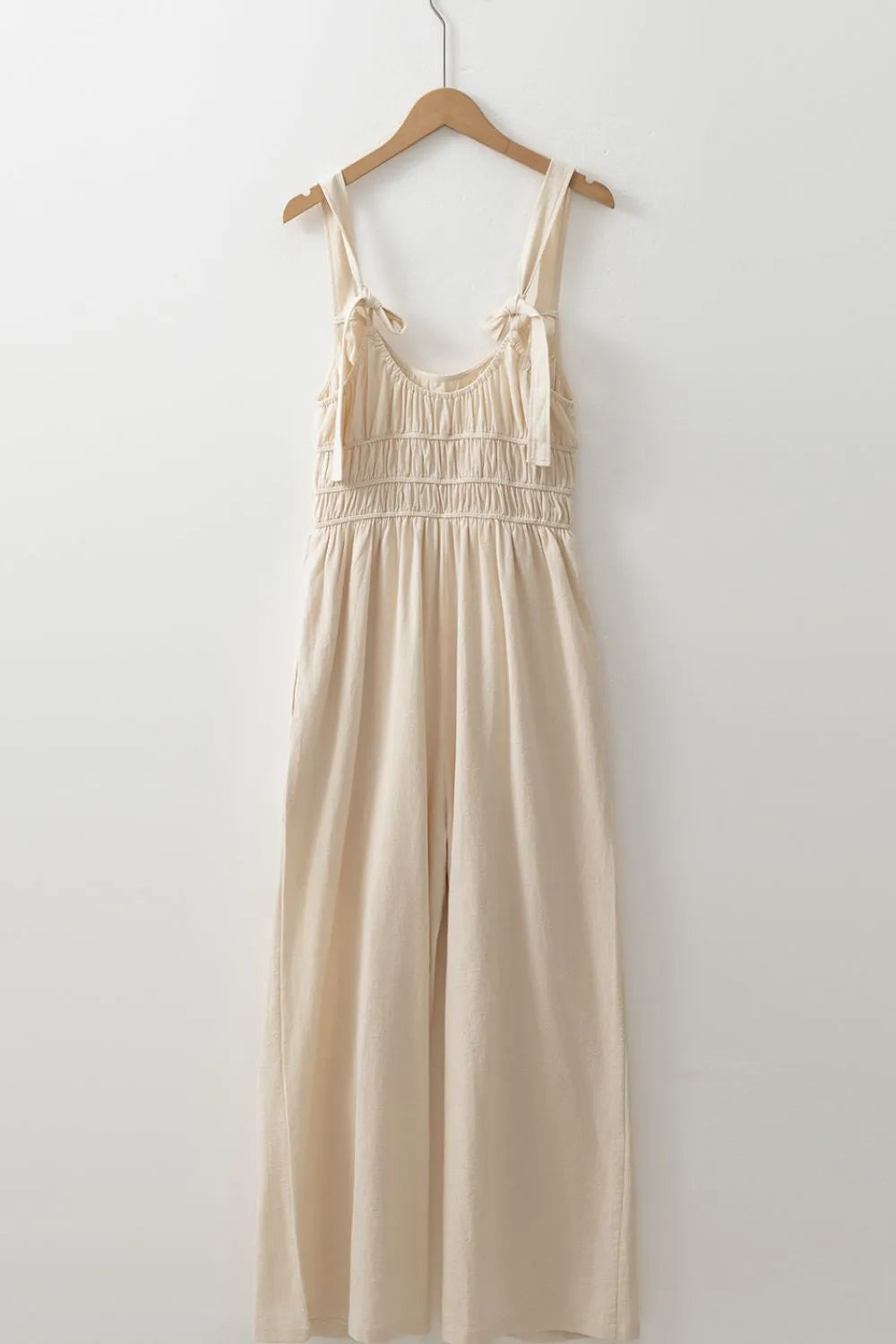 Ruched Sleeveless Wide Leg Jumpsuit - Codrington Expressions 