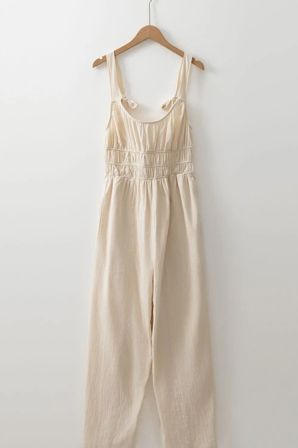 Ruched Sleeveless Wide Leg Jumpsuit - Codrington Expressions 