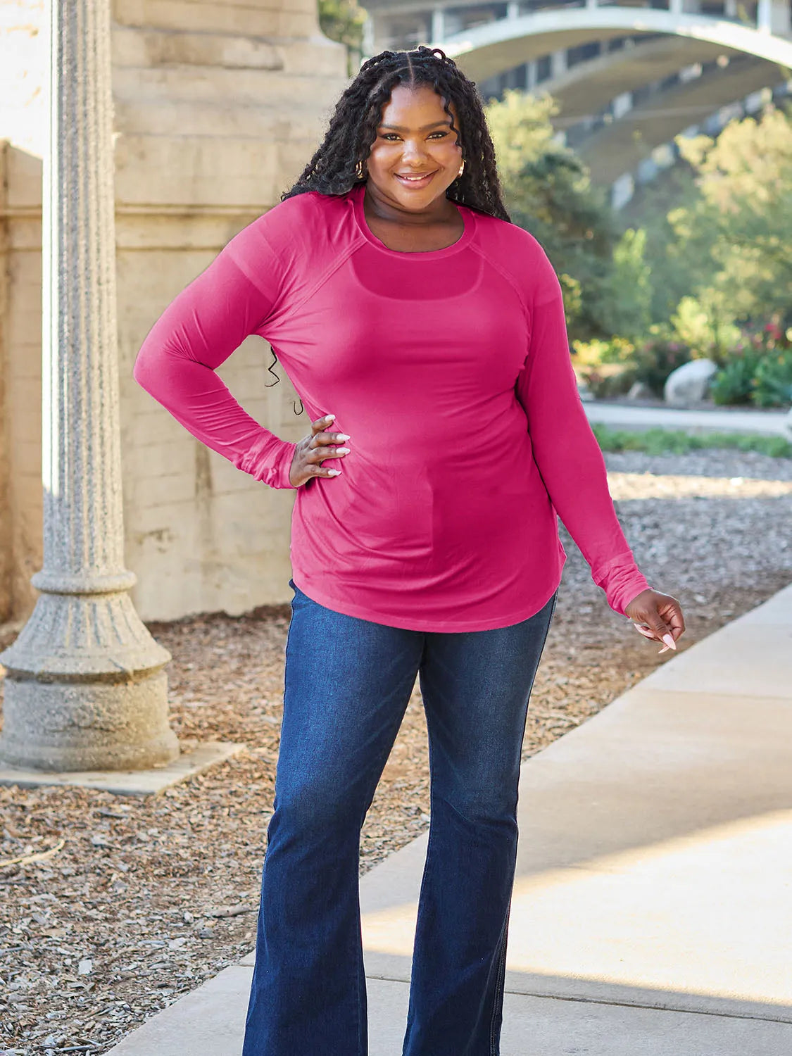 Basic Bae Full Size Round Neck Long Sleeve T-Shirt - Codrington Expressions 