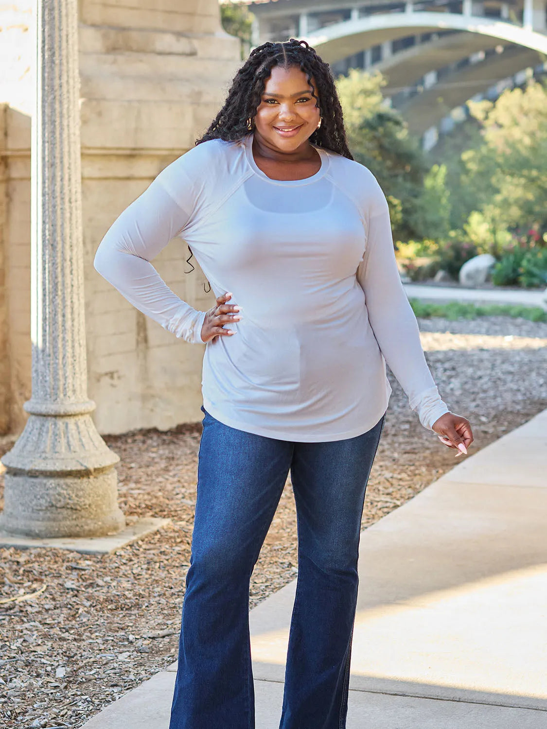 Basic Bae Full Size Round Neck Long Sleeve T-Shirt - Codrington Expressions 
