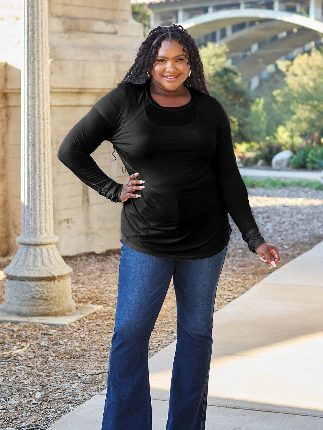 Basic Bae Full Size Round Neck Long Sleeve T-Shirt - Codrington Expressions 