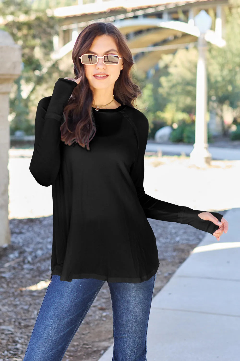 Basic Bae Full Size Round Neck Long Sleeve T-Shirt - Codrington Expressions 